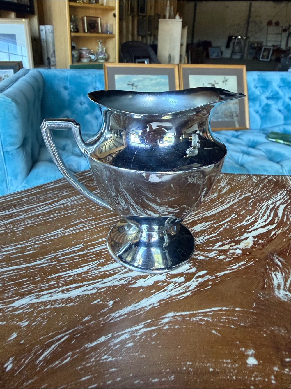 Silver Plated Pitcher - Classic Footed Creamer